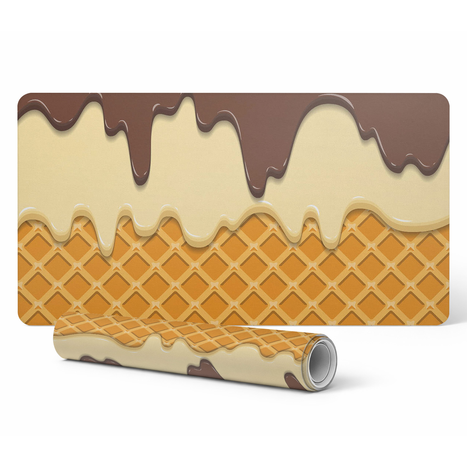Rutschfeste Schreibtischunterlage Mit Waffelmuster Und Zuckerguss, 90 X 45 Cm
