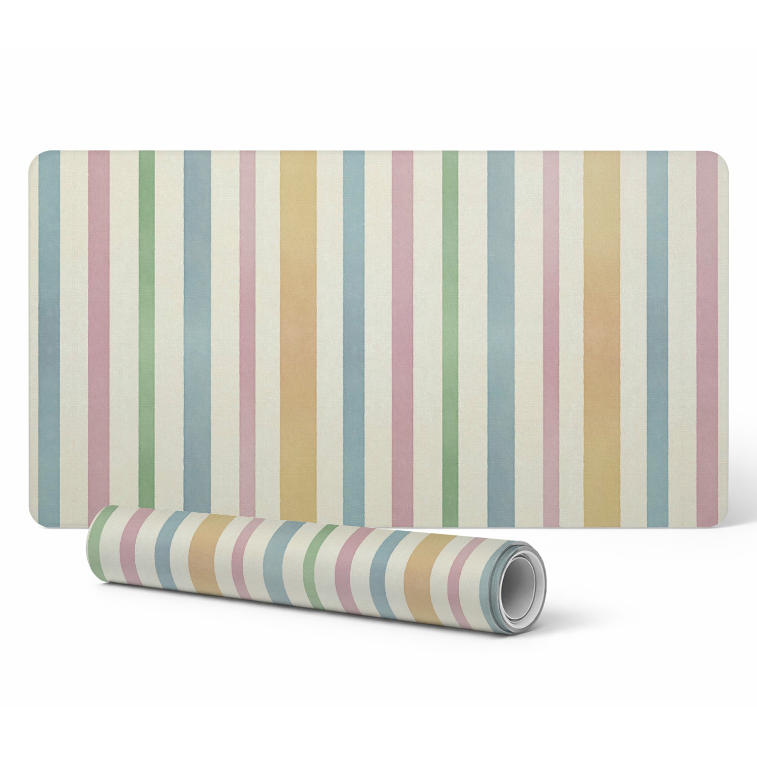 Universelle Schutzmatte Für Tische Und Arbeitsplatten, Pastellstreifen, 90 X 45 Cm