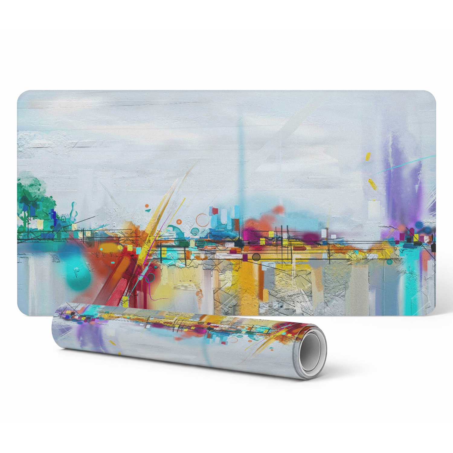 Rutschfestes Gaming-mauspad, Abstraktes Querformat, 90 X 45 Cm