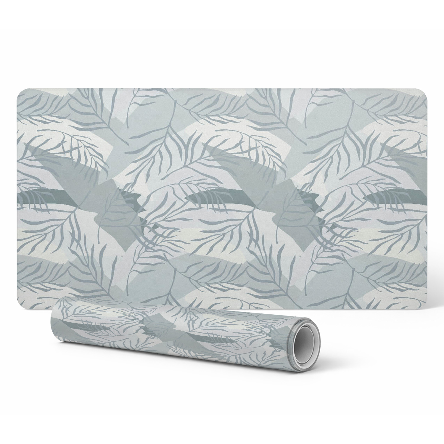 Designer-laptop-schutzunterlage Mit Blättermotiv In Pastellfarben, 90 X 45 Cm
