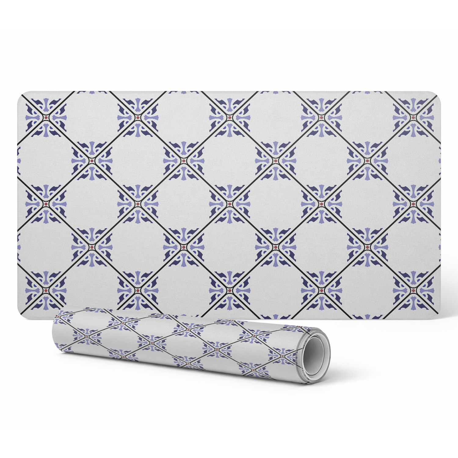Schutzmatte Für Arbeitsplatten Mit Modischem Geometrischem Karomuster, 90 X 45 Cm