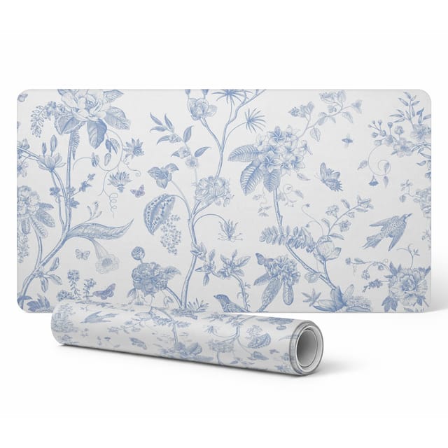 Dekorative Schutzmatte Für Den Bürotisch, Florales Vintage-muster, 90 X 45 Cm
