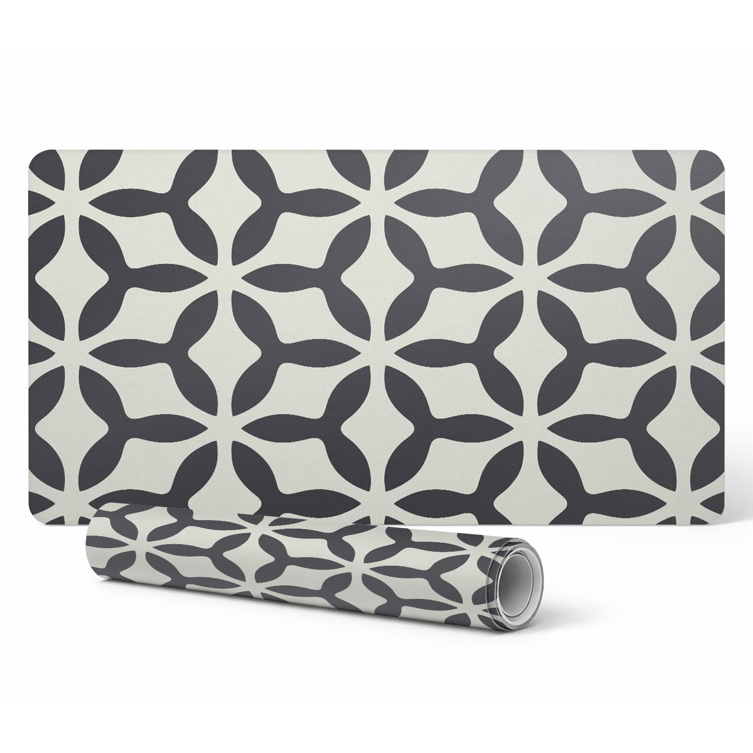 Moderne Arbeitsplattenmatte Mit Geometrischem Blumenmuster Fürs Büro, 90 X 45 Cm