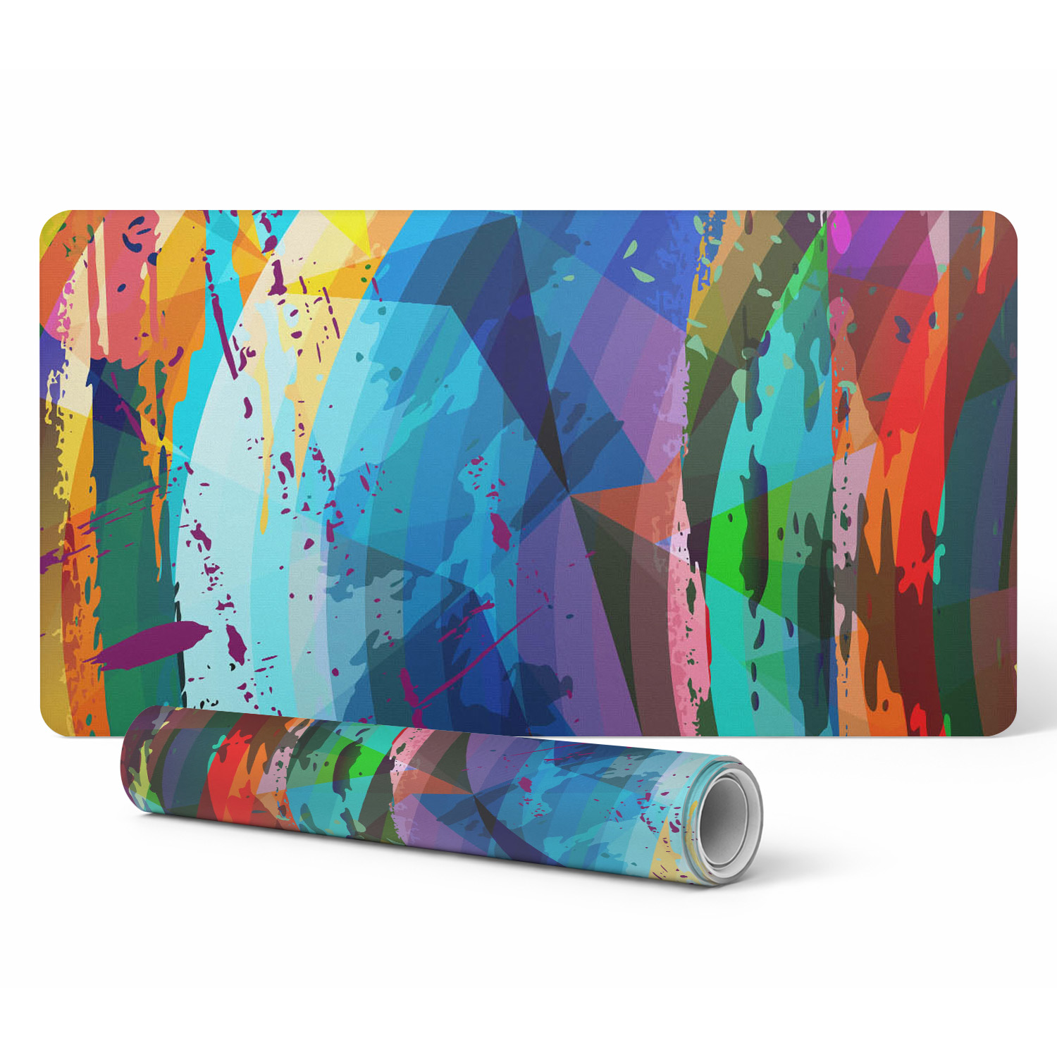 Dekorative Schutzmatte Für Bürotische, Abstraktes Mosaikmuster, 90 X 45 Cm