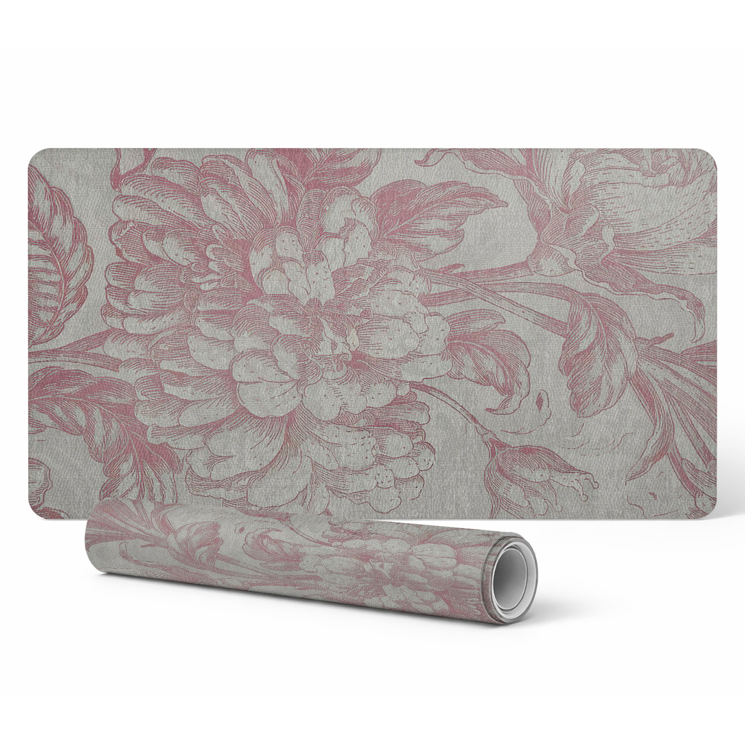 Dekorative Schutzmatte Für Bürotische, Florales Retro-motiv, 90 X 45 Cm