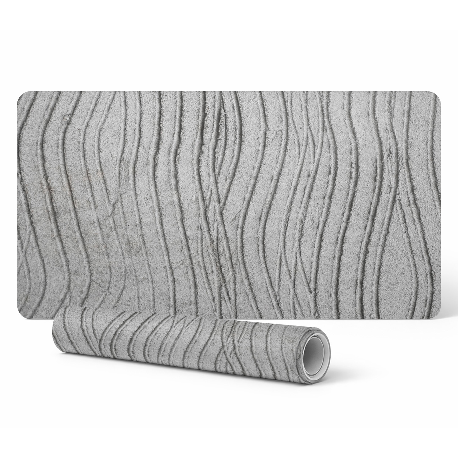 Mauspad Für Schreibtisch, Tastatur Und Laptop, Wellen Auf Sand, 90 X 45 Cm
