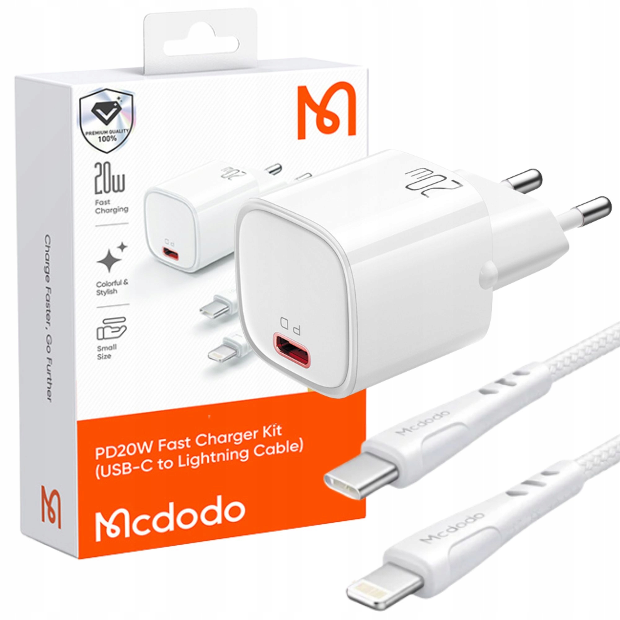 Mcdodo Schnellladegerät Für Iphones Mit Lightning-anschluss, 20 W, 1 M Kabel