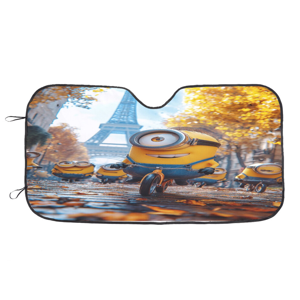 Sonnenschutzblende Für Die Windschutzscheibe Im Minions-design, Personalisierbar, Passend Für Die Meisten Pkw-modelle Und Suvs, Bietet Uv-schutz.
