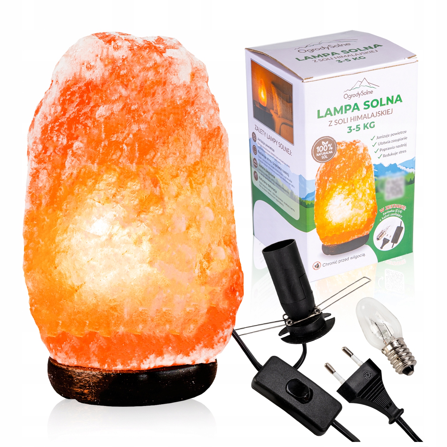 Himalaya-salzlampe – 3–5 Kg – Ionisator