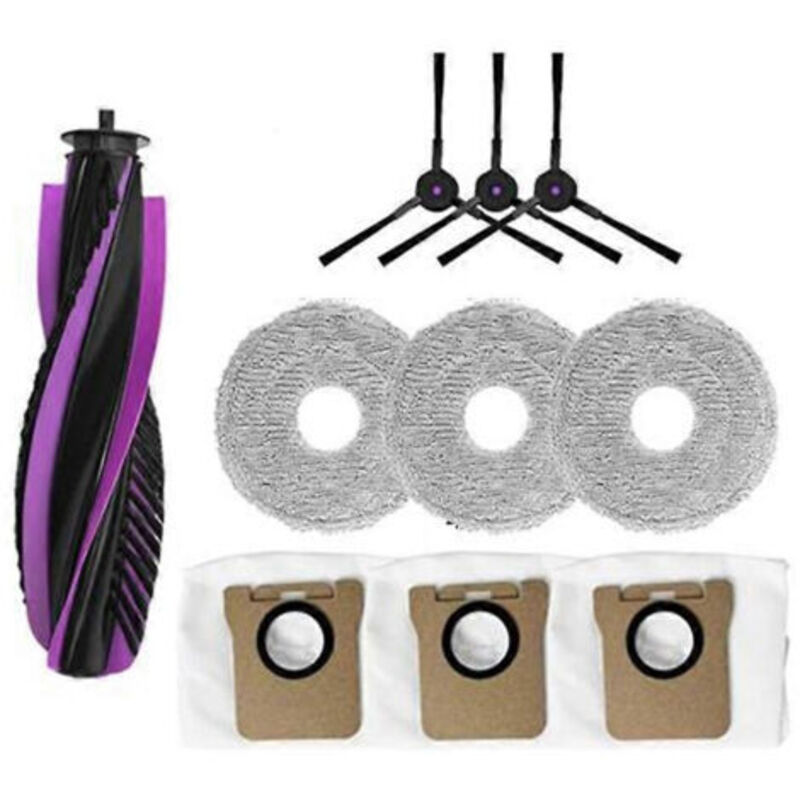 Packung Mit 10 Ersatzteilen Für Den Jonr P20 Pro Saugroboter: Hauptbürste, Seitenbürste, Reinigungstuch, Staubbeutel.