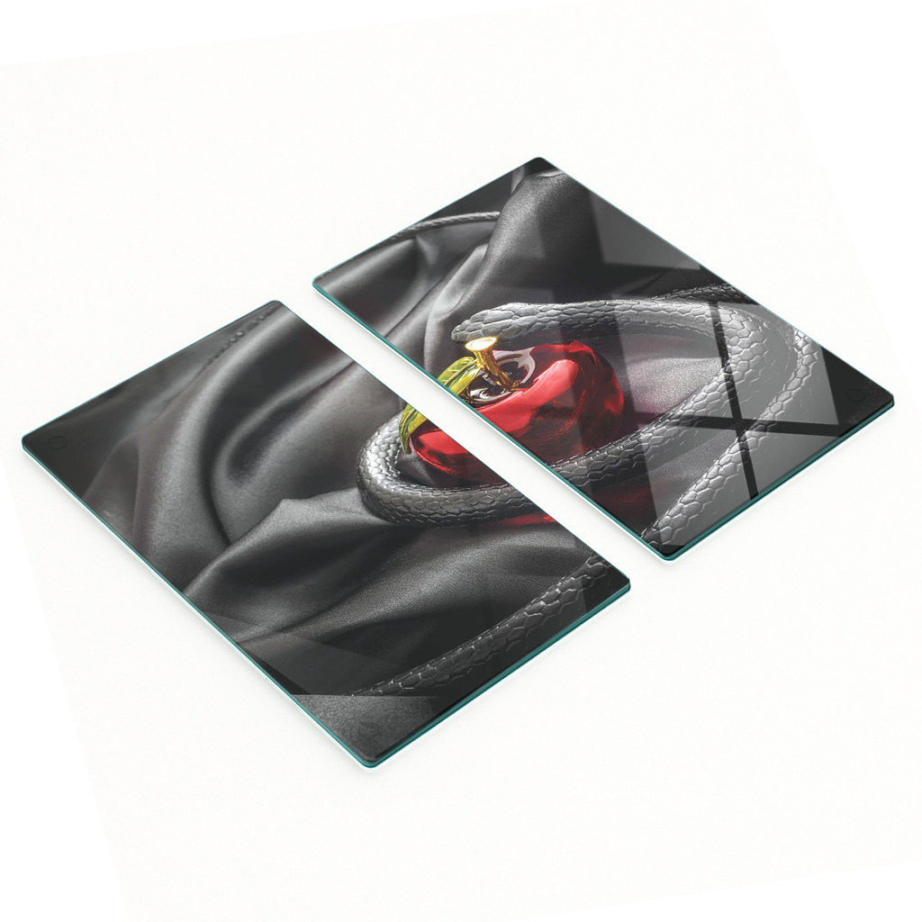 Robuste Und Stilvolle Glasplatten Mit Dem Muster „original Sin“, 2 X 30 X 52 Cm