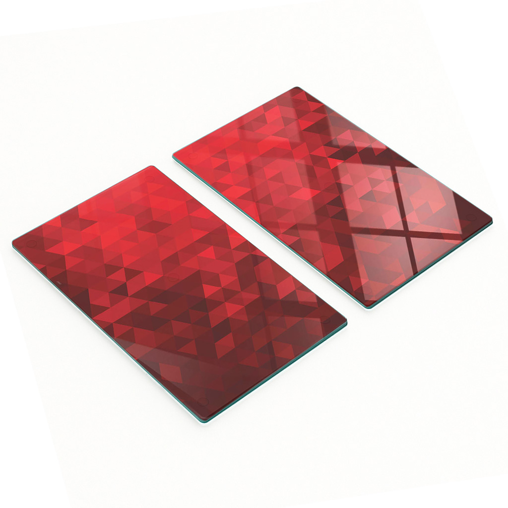 Küchenarbeitsplatten Aus Gehärtetem Glas Mit Abstrakten Mosaikgrafiken, 2 X 30 X 52 Cm