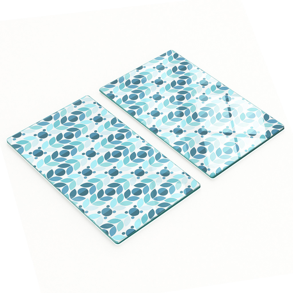 Robuste Und Stilvolle Glasplatten Mit Geometrischem Muster, 2 X 30 X 52 Cm