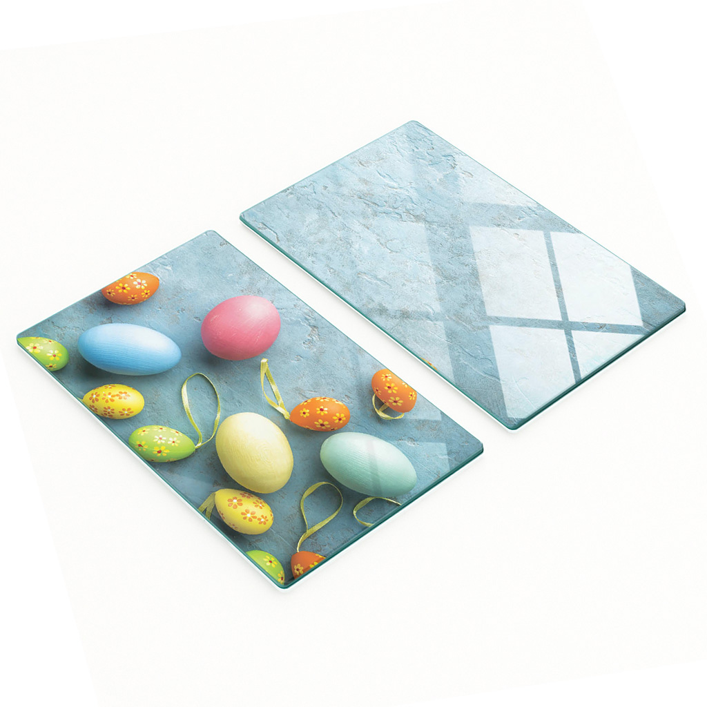 Multifunktionale Küchen-dekorationsplatten Aus Gehärtetem Glas, Ostereier, 2 X 30 X 52 Cm