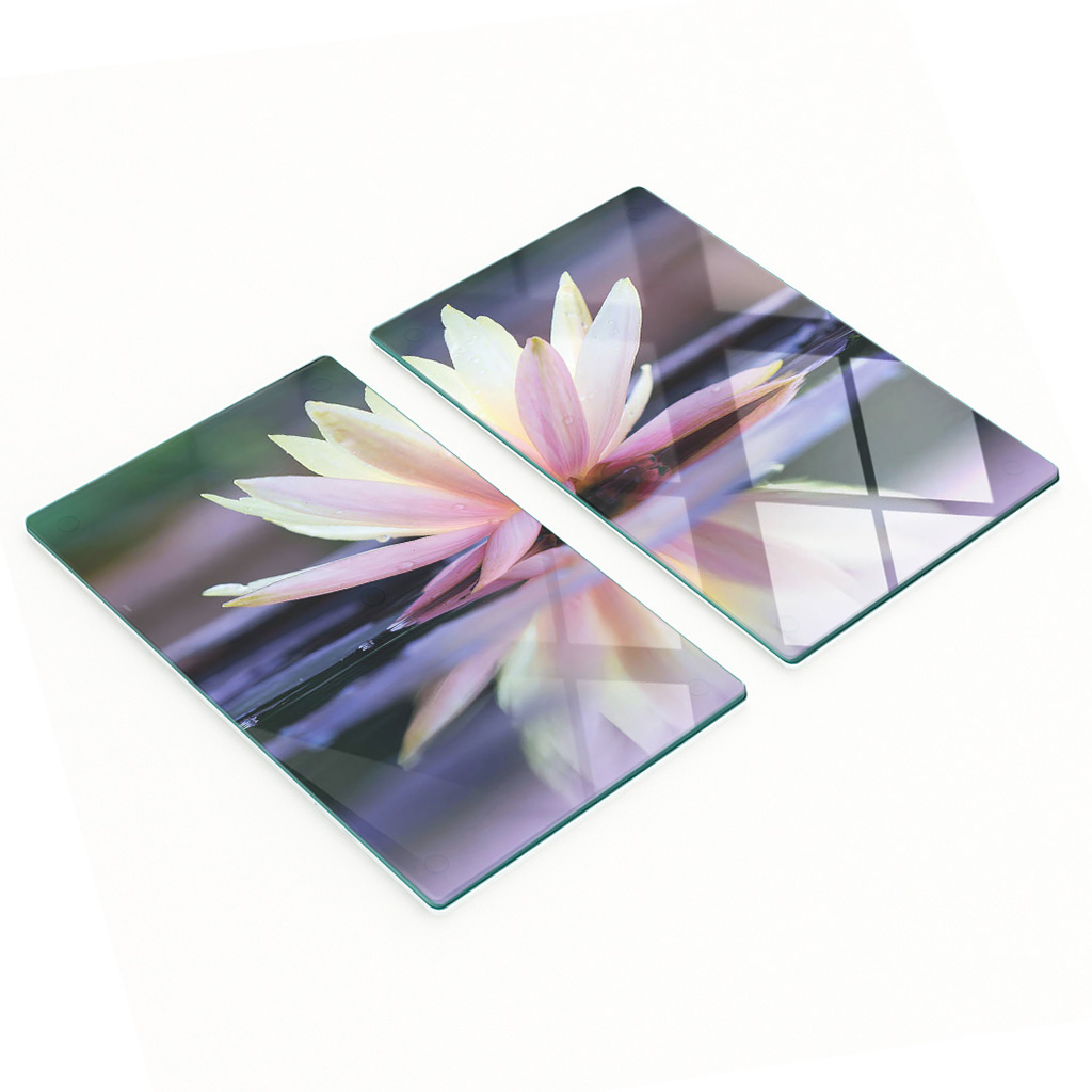 Multifunktionale Küchen-dekorationsplatten Aus Gehärtetem Glas, Lotos, 2 X 30 X 52 Cm