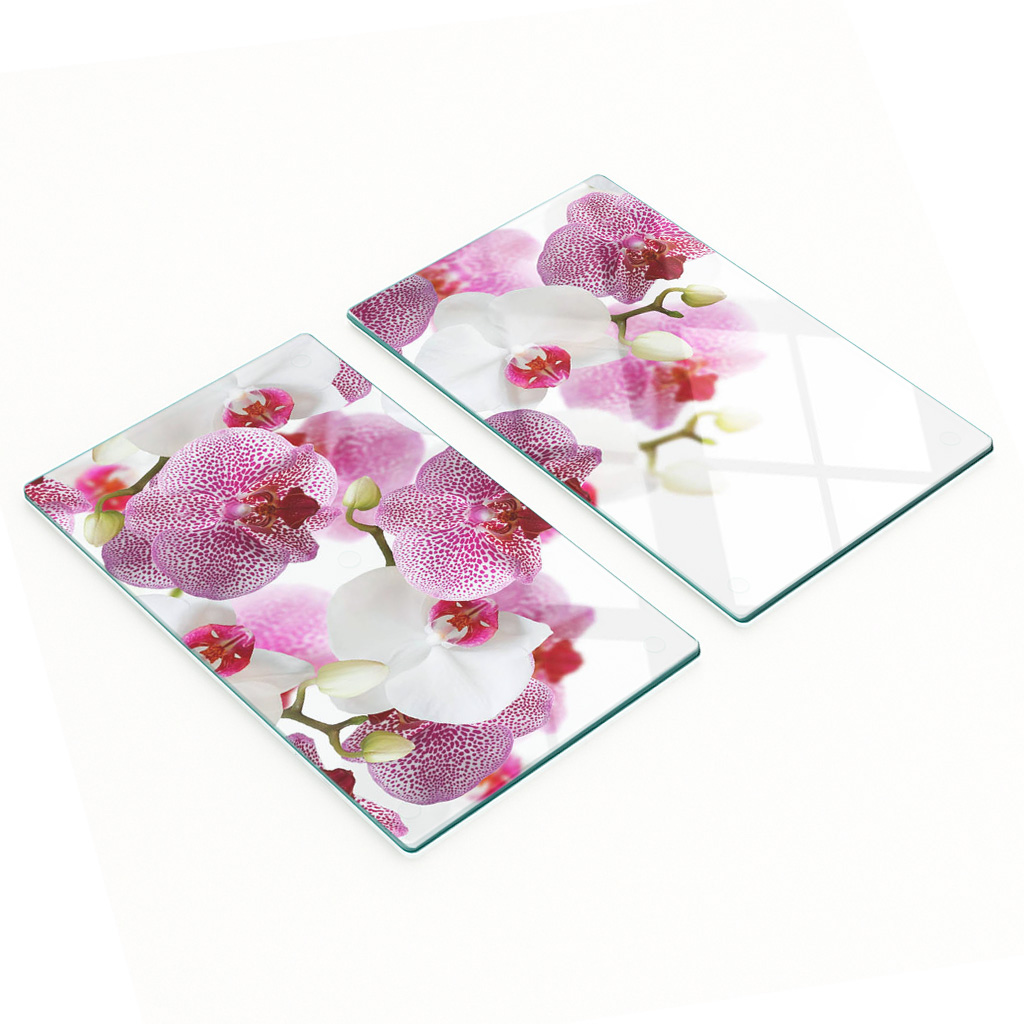 Dekorative Servierbretter Aus Glas Für Snacks, Orchidee, 2 X 30 X 52 Cm