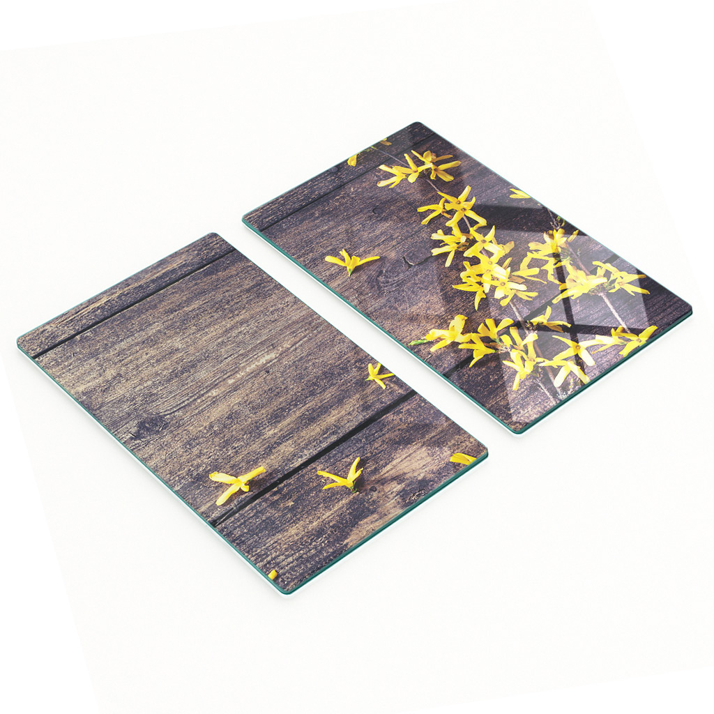 Multifunktionale, Dekorative Küchenplatten Aus Gehärtetem Holz, Forsythie, 2 X 30 X 52 Cm