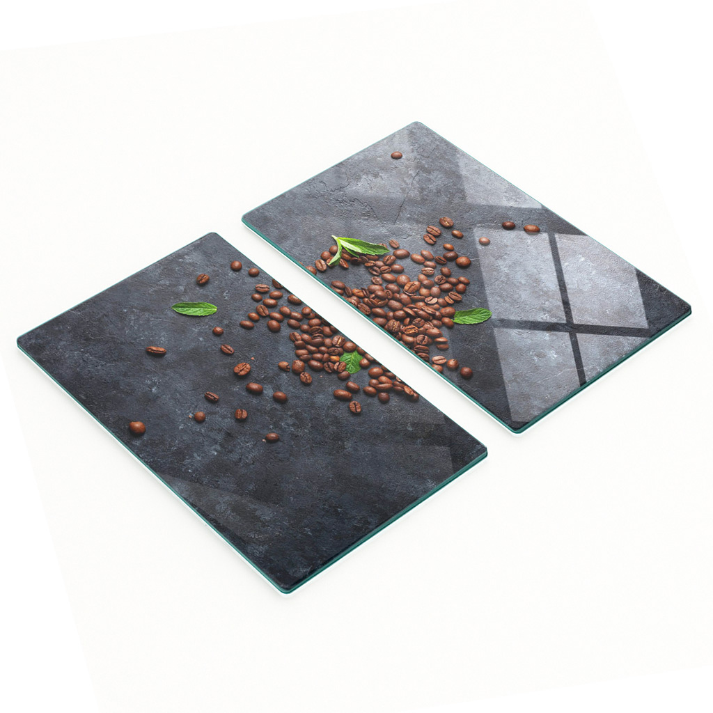 Dekorative Kaffeebohnenbretter Aus Gehärtetem, Multifunktionalem Glas, 2 X 30 X 52 Cm