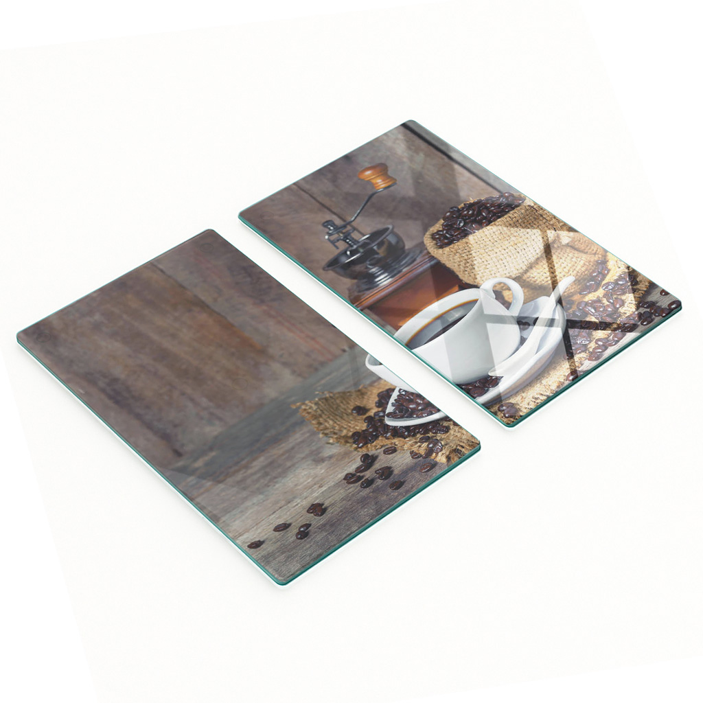 Robuste Und Stilvolle Glasplatten Mit Kaffeebohnenmuster, Bechergröße 2 X 30 X 52 Cm
