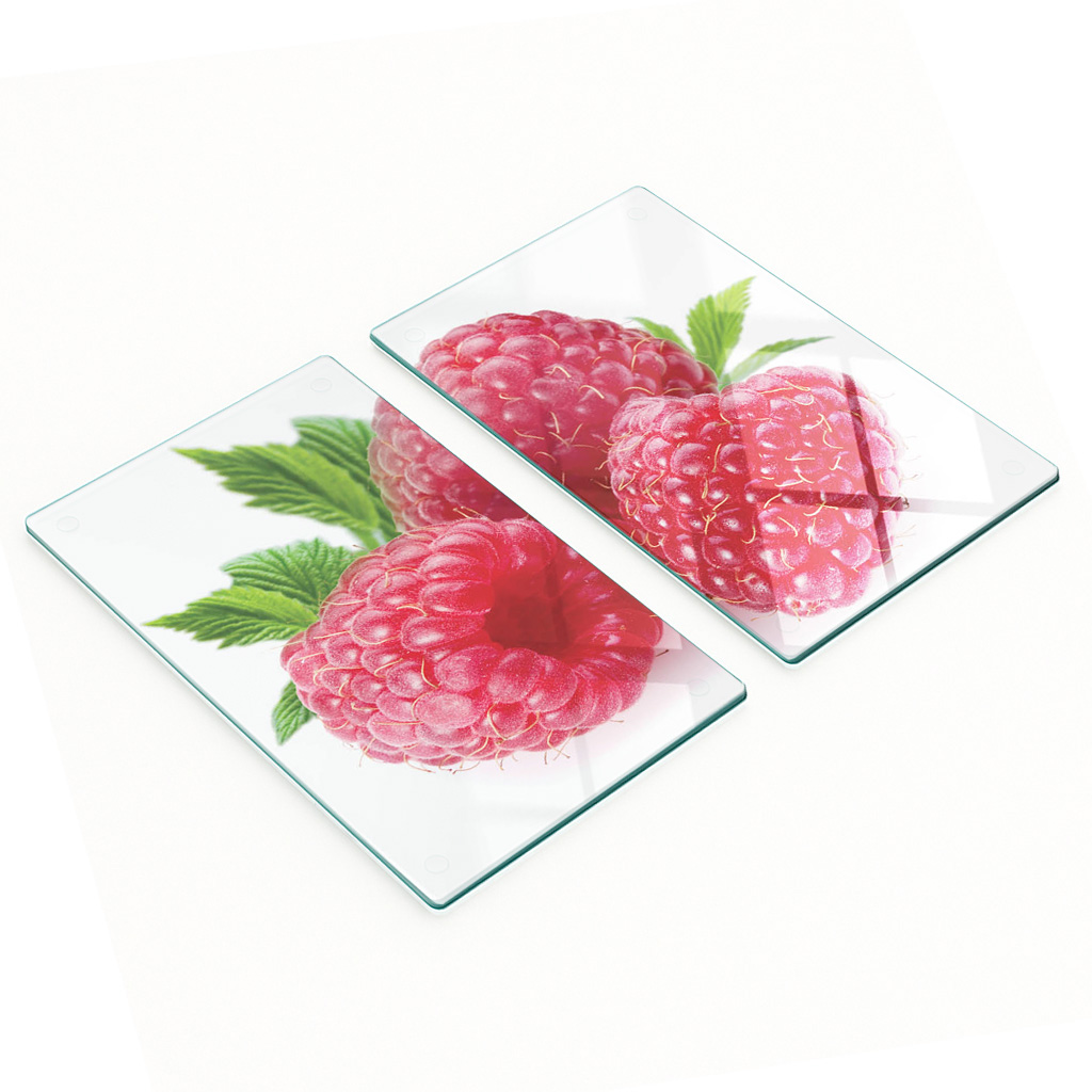 Multifunktionale Dekorative Glasplatten Mit Himbeermuster, 2 X 30 X 52 Cm
