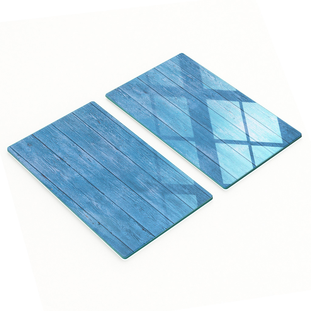 Gehärtete, Multifunktionale Dekorplatten Aus Glas Und Holz, 2 X 30 X 52 Cm