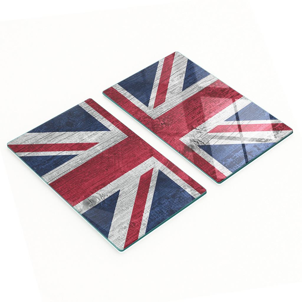 Stilvolle Und Robuste Glasplatten Mit Aufdruck Großbritannien 2x30x52 Cm