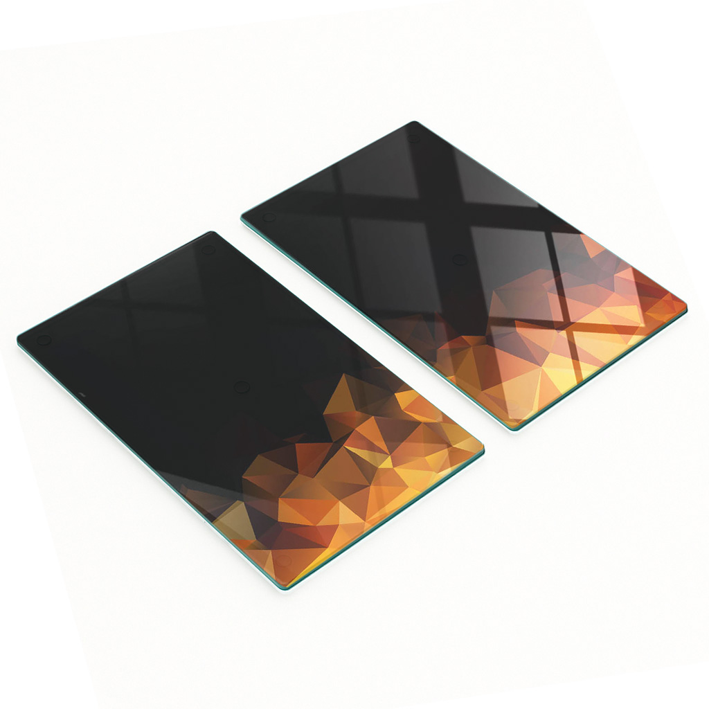 Multifunktionale Dekorative Glasplatten Für Die Küche, Abstraktion, 2 X 30 X 52 Cm