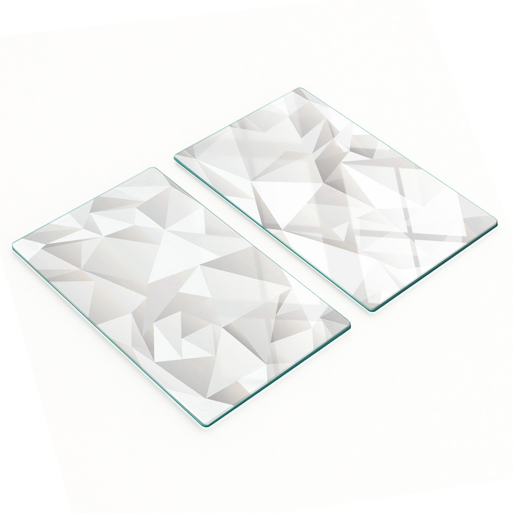 Dekorative Glasbretter Zum Servieren Von Snacks, Abstraktes Design, 2 X 30 X 52 Cm