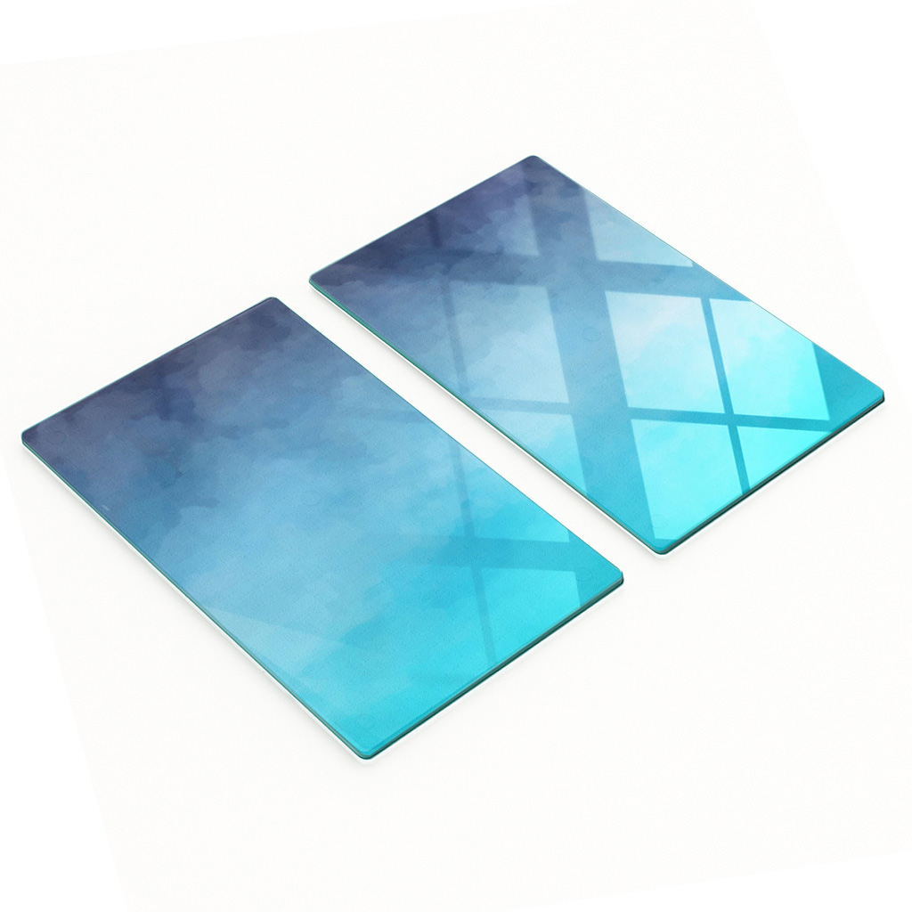 Multifunktionale Küchen-dekorationsplatten Aus Gehärtetem Glas, Rauchglas, 2 X 30 X 52 Cm