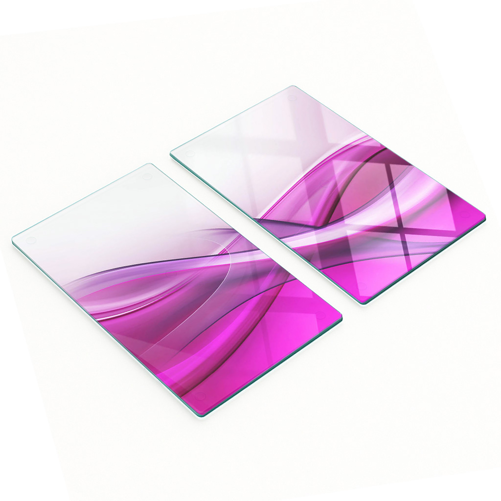 Multifunktionale Küchen-dekorationsplatten Aus Gehärtetem Glas, Wellenmuster, 2 X 30 X 52 Cm