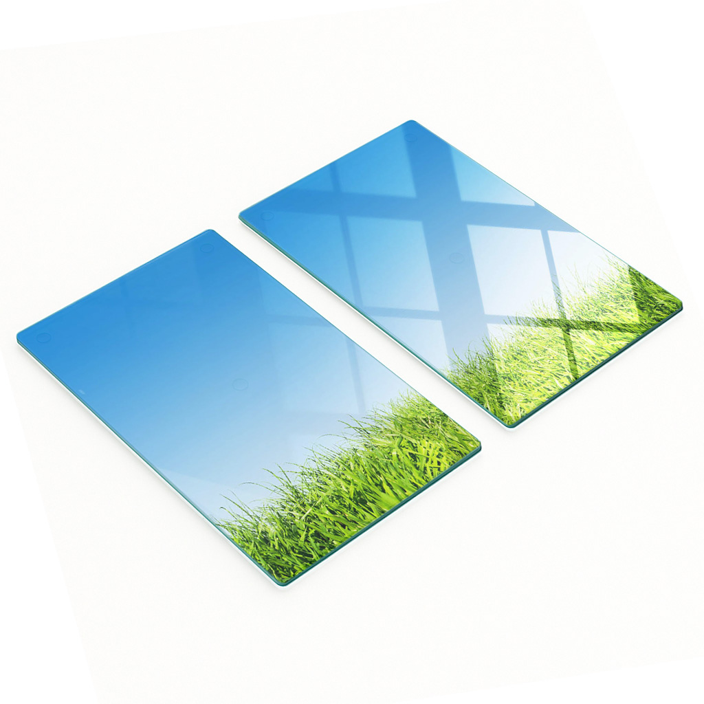 Multifunktionale Dekorative Glasplatten Mit Grasdruck, 2 X 30 X 52 Cm