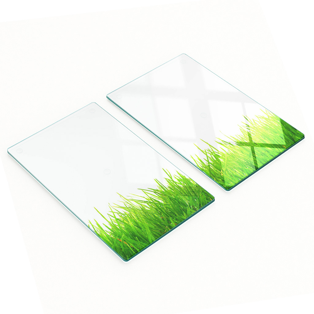 Multifunktionale Küchen-dekorationsplatten Aus Gehärtetem Glas, Grasmotiv, 2 X 30 X 52 Cm