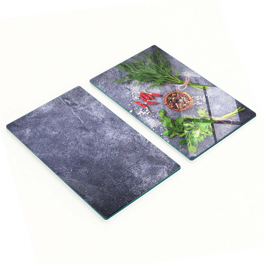 Dekorative Schneidebretter Aus Gehärtetem Glas Für Kräuter Und Gewürze, 2 X 30 X 52 Cm