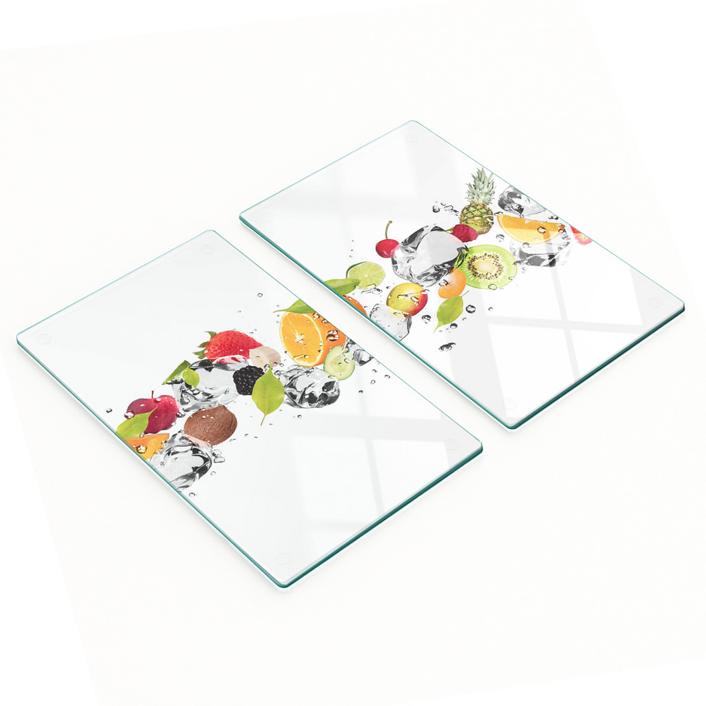Multifunktionale, Dekorative Glasplatten Für Die Küche, Obst- Und Wasserschale, 2 X 30 X 52 Cm