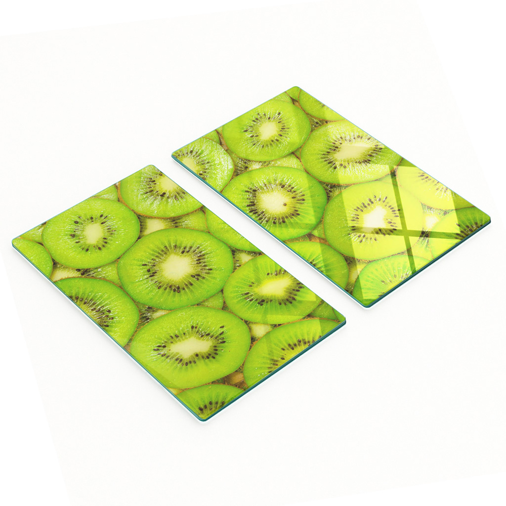 Multifunktionale Küchen-dekorationsplatten Aus Gehärtetem Glas, Kiwi, 2 X 30 X 52 Cm