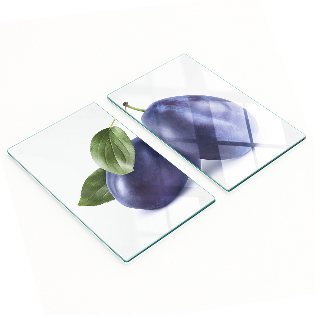 Multifunktionale Dekorative Glasplatten Mit Pflaumenmuster, 2 X 30 X 52 Cm