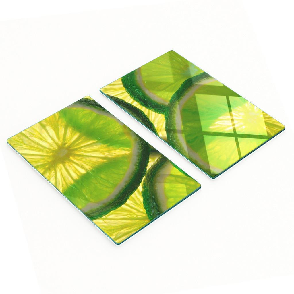 Multifunktionale Dekorative Glasplatten Mit Limettenmuster, 2 X 30 X 52 Cm