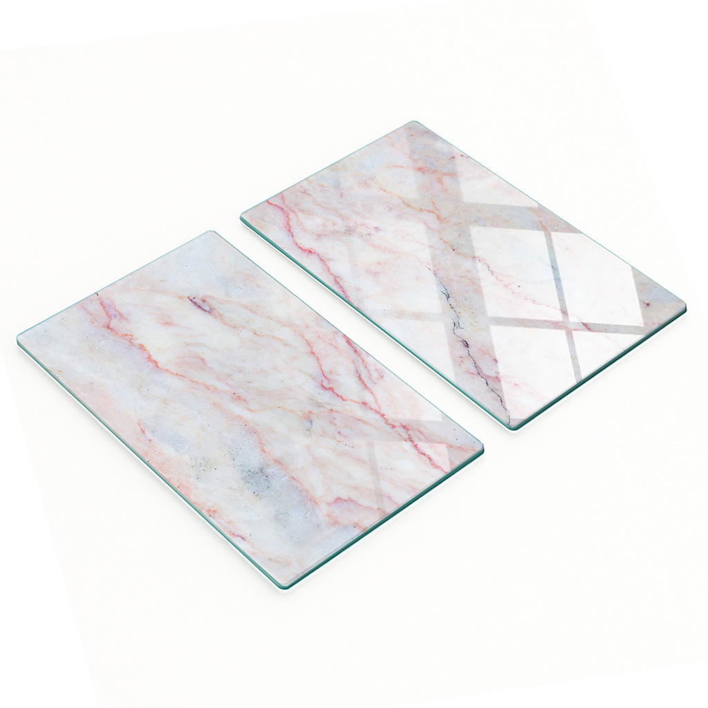 Multifunktionale Dekorative Glasplatten Mit Marmoroptik, 2 X 30 X 52 Cm