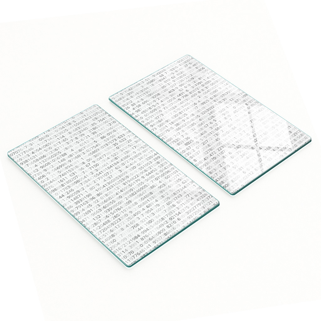 Multifunktionale, Dekorative Glasplatten Für Die Küche, Binärcode, 2 X 30 X 52 Cm