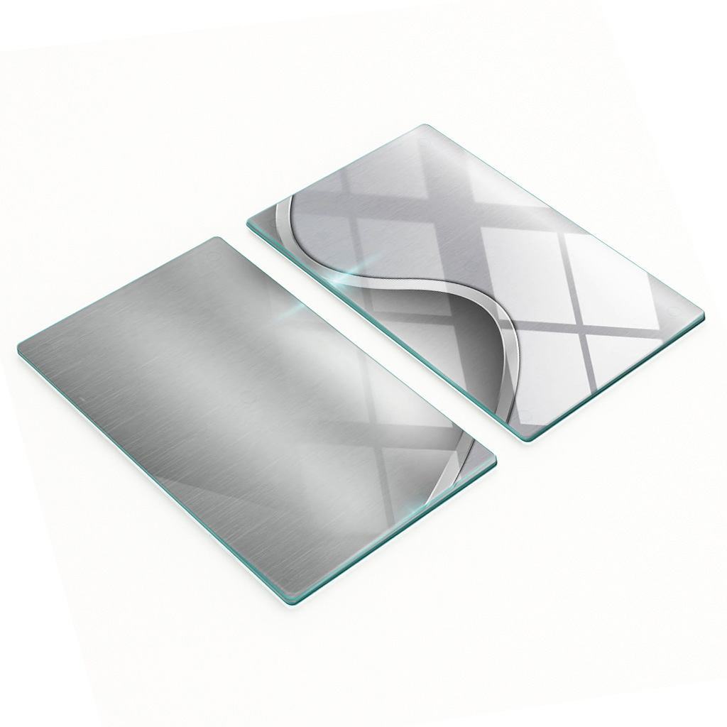Dekorative Servierbretter Aus Strukturiertem Glas Für Snacks, 2 X 30 X 52 Cm