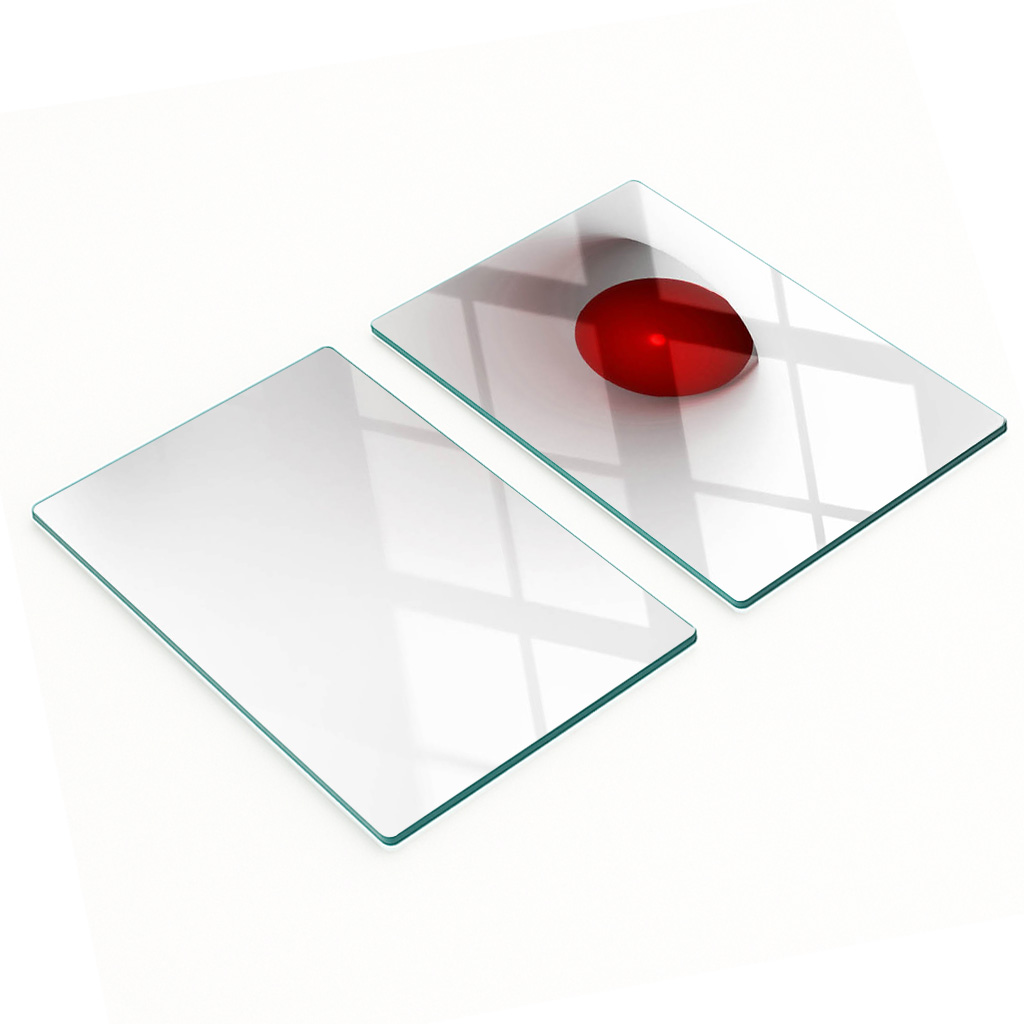 Robuste Und Stilvolle Glasplatten Mit Abstraktem Kugelmuster, 2 X 40 X 52 Cm