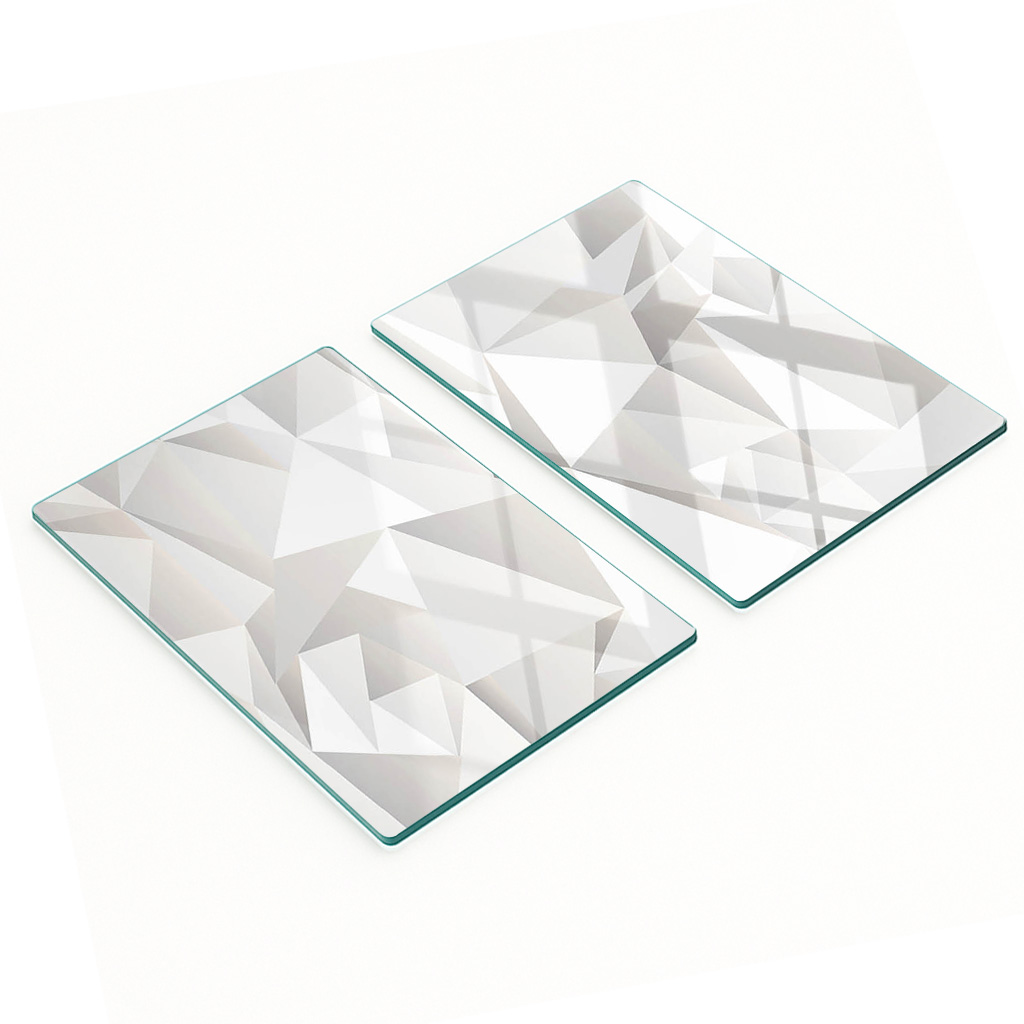 Dekorative Glasbretter Zum Servieren Von Snacks, Abstraktes Design, 2 X 40 X 52 Cm