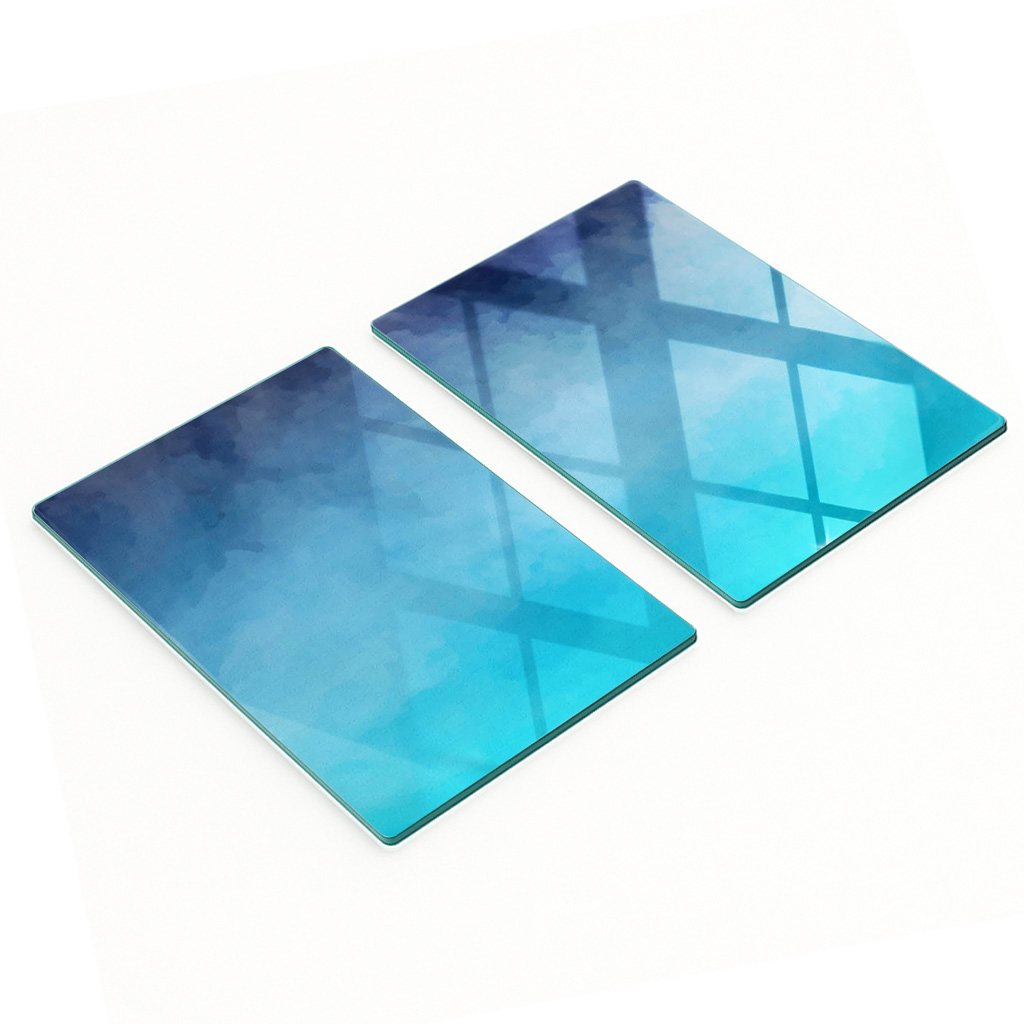Multifunktionale Küchen-dekorationsplatten Aus Gehärtetem Glas, Rauchglas, 2 X 40 X 52 Cm
