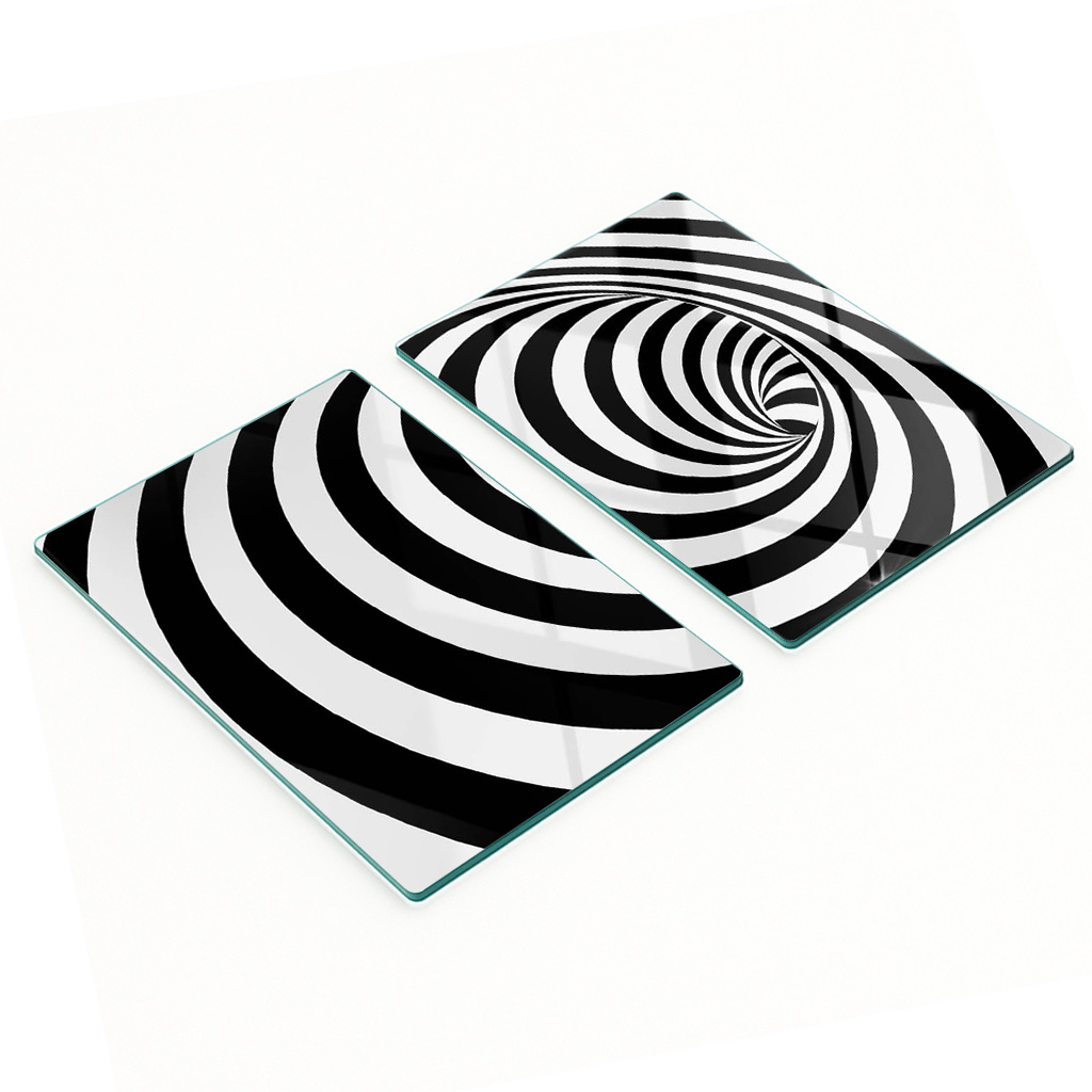 Multifunktionale Dekorative Glasspiralplatten Mit Streifen, 2 X 40 X 52 Cm