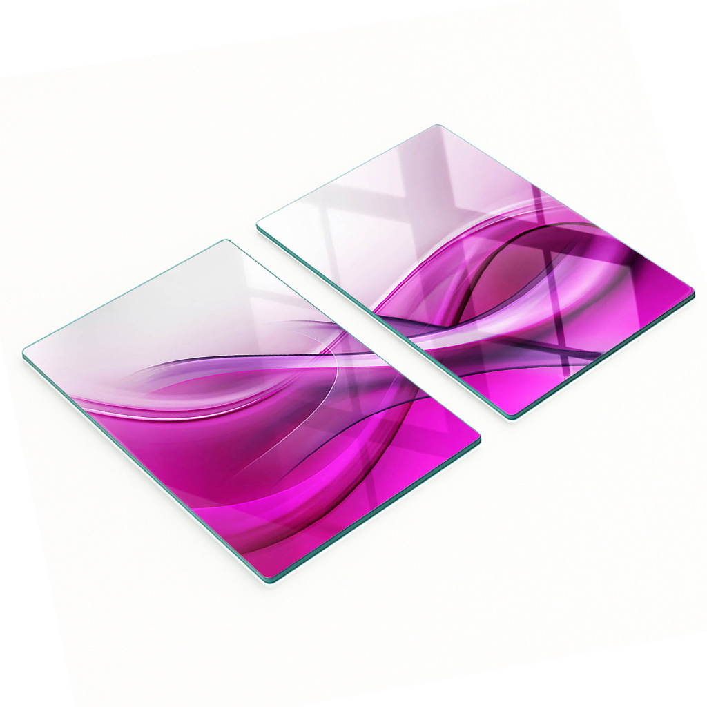 Multifunktionale Küchen-dekorationsplatten Aus Gehärtetem Glas, Wellenmuster, 2 X 40 X 52 Cm