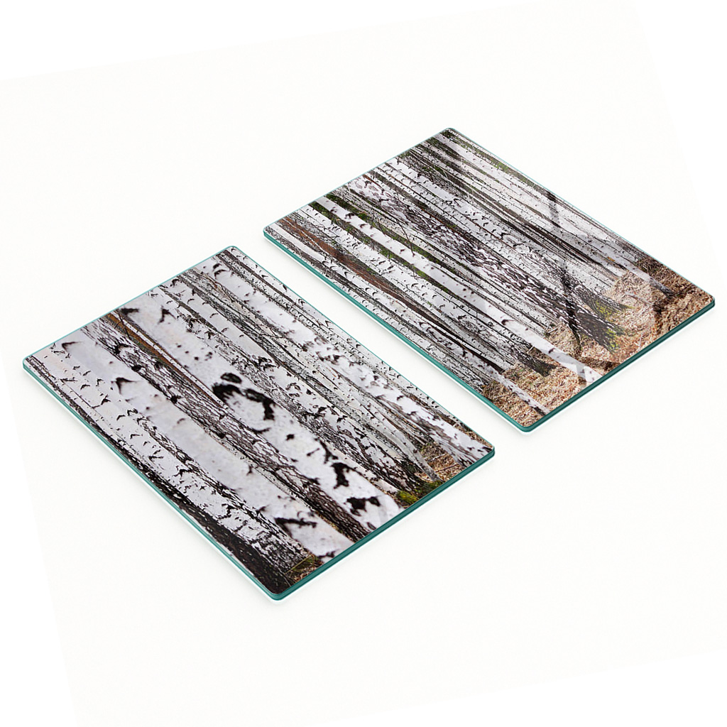 Multifunktionale, Dekorative Küchenglasplatten Aus Birke, 2 X 40 X 52 Cm
