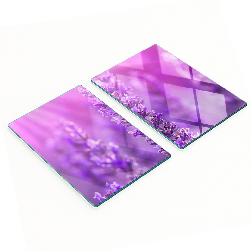Dekorative, Multifunktionale Glasplatten Aus Gehärtetem Glas, Lavendel, 2 X 40 X 52 Cm