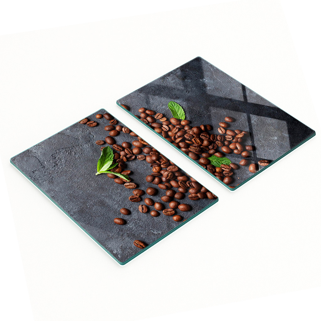 Dekorative Kaffeebohnenbretter Aus Gehärtetem, Multifunktionalem Glas, 2 X 40 X 52 Cm