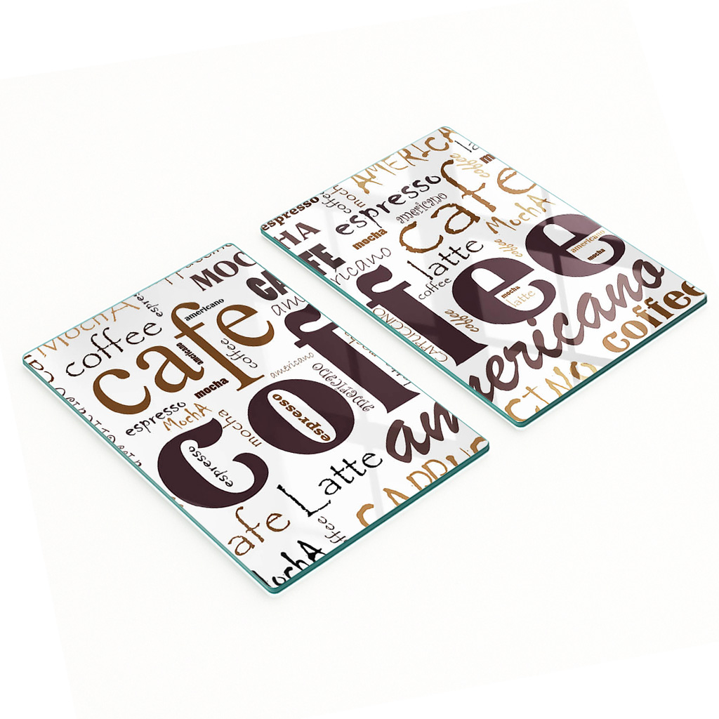 Multifunktionale Küchen-dekorationsplatten Aus Gehärtetem Glas, Kaffeebraun, 2 X 40 X 52 Cm
