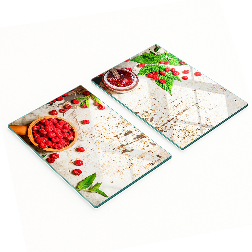 Dekorative Glas-schneide- Und Servierbretter, Himbeermarmelade, 2 X 40 X 52 Cm